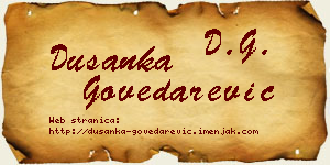 Dušanka Govedarević vizit kartica